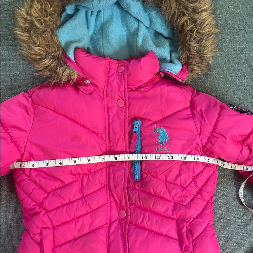 U.S. Polo Assn. Pink and Blue Jacket- size 6x